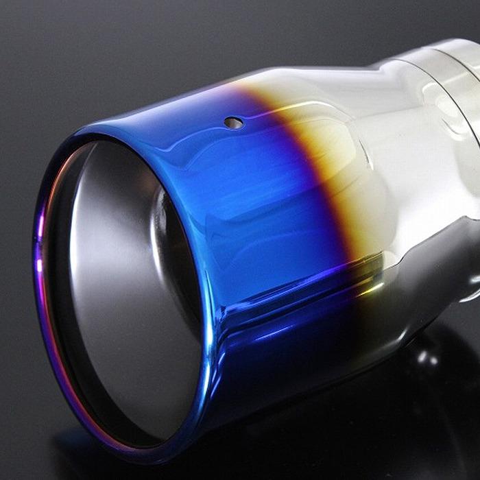 アテンザ GJ マフラーカッター 100mm ブルー 耐熱ブラック塗装 2本