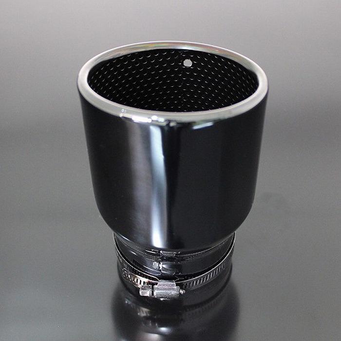 アクセラ BM/BY系 マフラーカッター 100mm ブラック 耐熱ブラック塗装