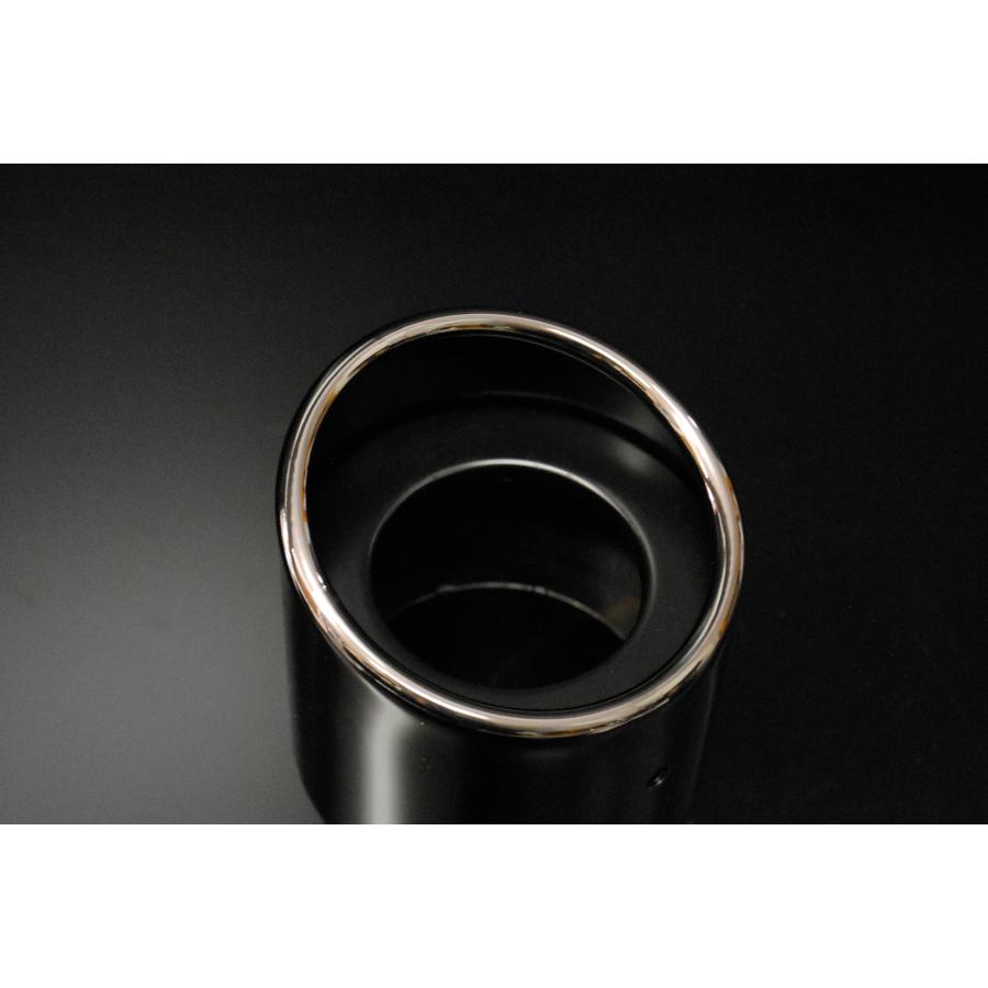 B品】 デミオ DJ マフラーカッター 90mm ブラック (取付側内径60mm
