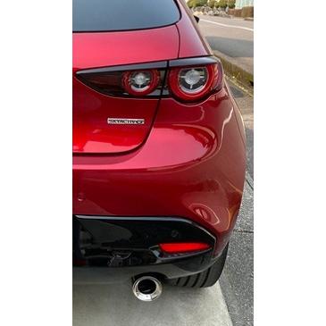 MAZDA3 BP マフラーカッター ドーム 90mm シルバー 2本 ファストバック 