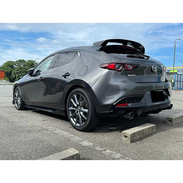 MAZDA3 BP マフラーカッター 100mm シルバー パンチングメッシュ 2本 