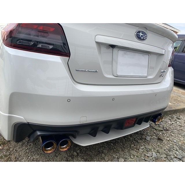 WRX STI / S4 VAB/VAG マフラーカッター ドーム 90mm ブルー 4本 鏡面