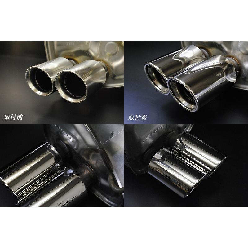 WRX S4 VBH 新車外し純正マフラー 2025年製　8月末まで出品‼️ WRX S4 VBH マフラーカッター 90mm シルバー フタなし 4本 鏡面 高純度