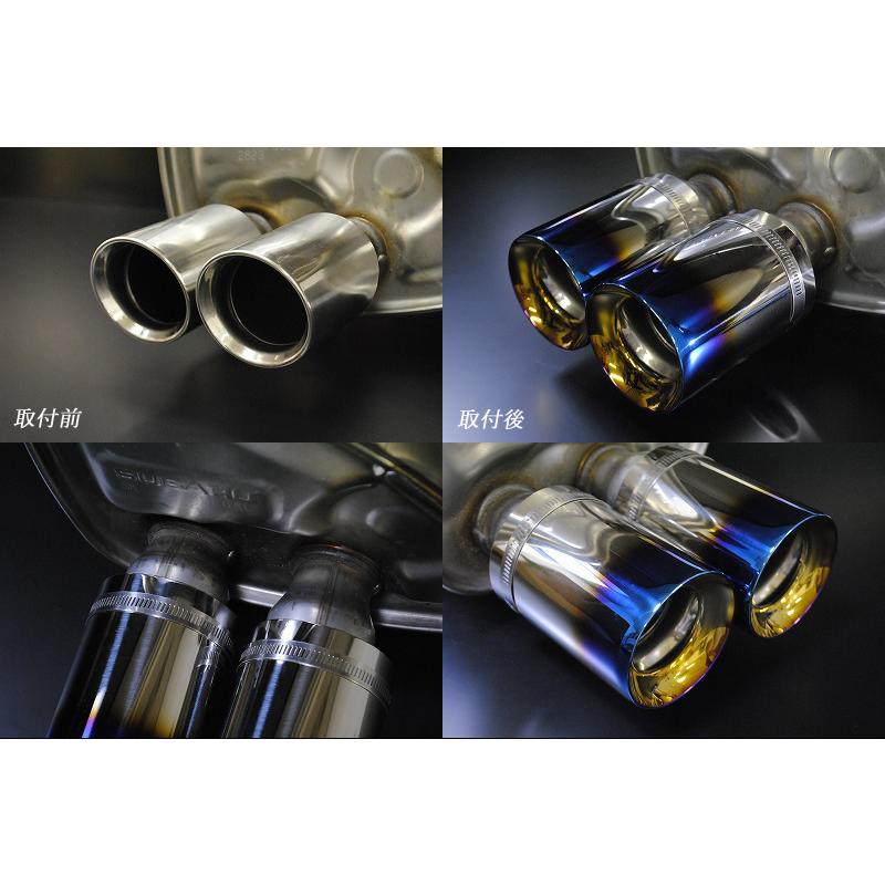 WRX S4 VBH マフラーカッター ドーム 90mm ブルー 4本 鏡面 高 WRX S4 VBH マフラーカッター ドーム 90mm ブルー 4本 鏡面 高