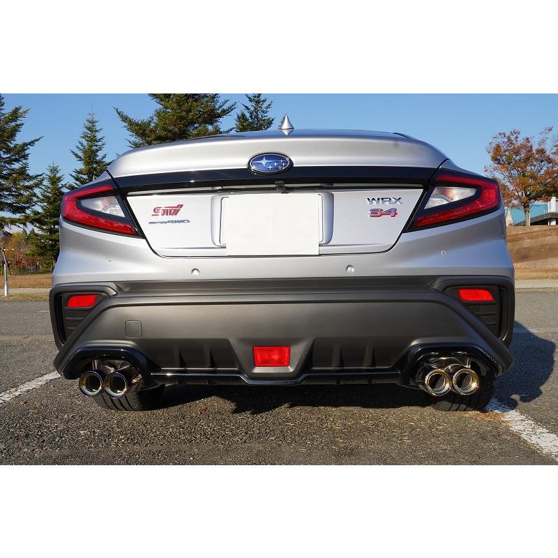 WRX S4 VBH マフラーカッター ドーム 90mm ブルー 4本 鏡面 高 WRX S4 VBH マフラーカッター ドーム 90mm ブルー 4本 鏡面 高