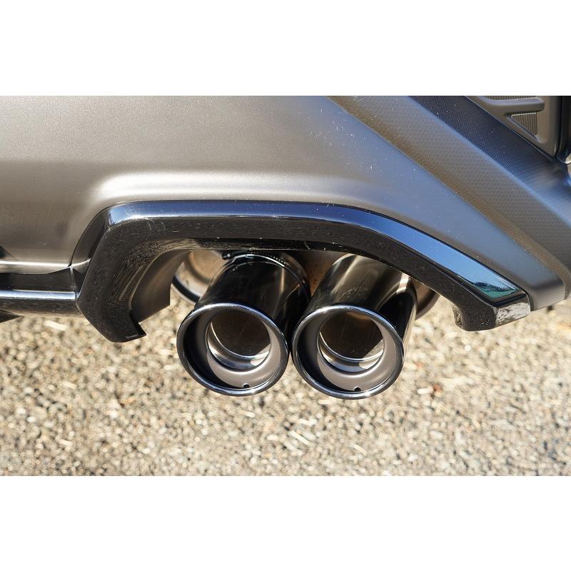 WRX S4 VBH マフラーカッター 90mm ブラック 耐熱ブラック塗装 鏡面 斜