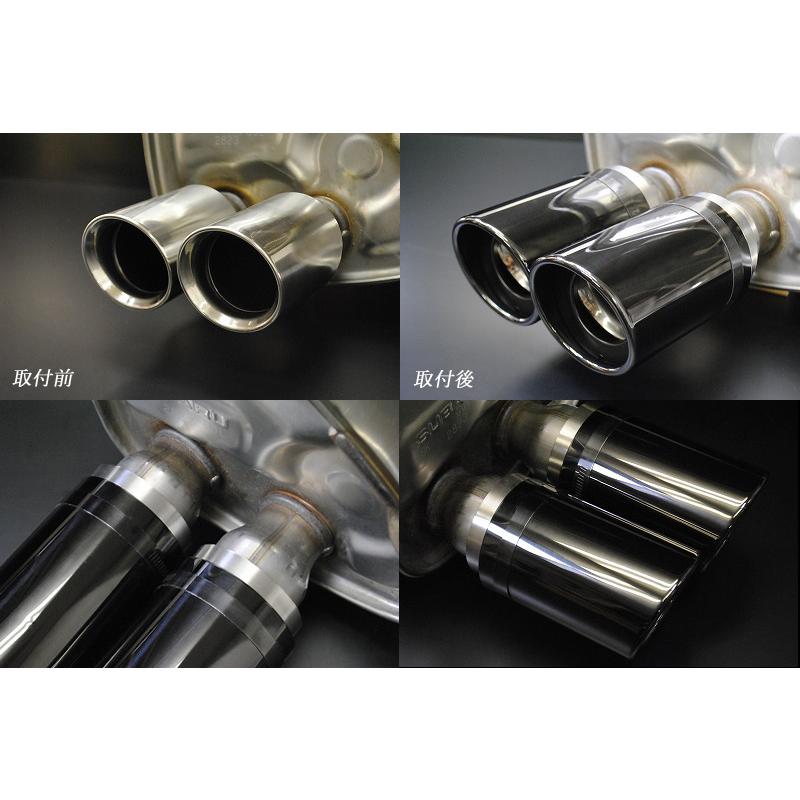 WRX S4 VBH マフラーカッター 90mm ブラック 耐熱ブラック塗装 鏡面 斜