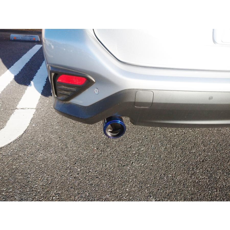 レヴォーグ VN テーパーマフラーカッター 100mm ブルー 耐熱