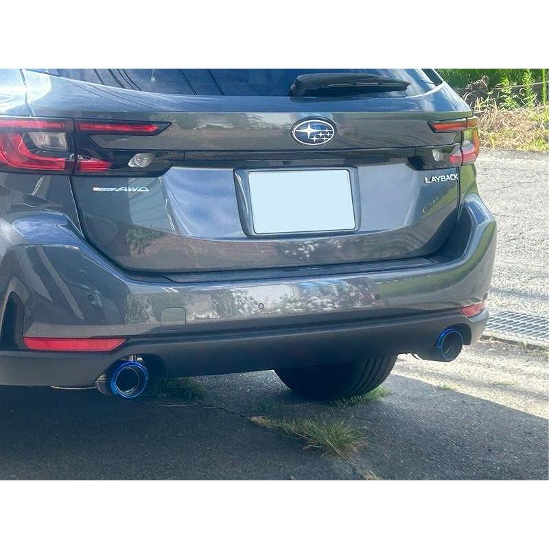 レイバック VN系 テーパー マフラーカッター 100mm ブルー 耐熱