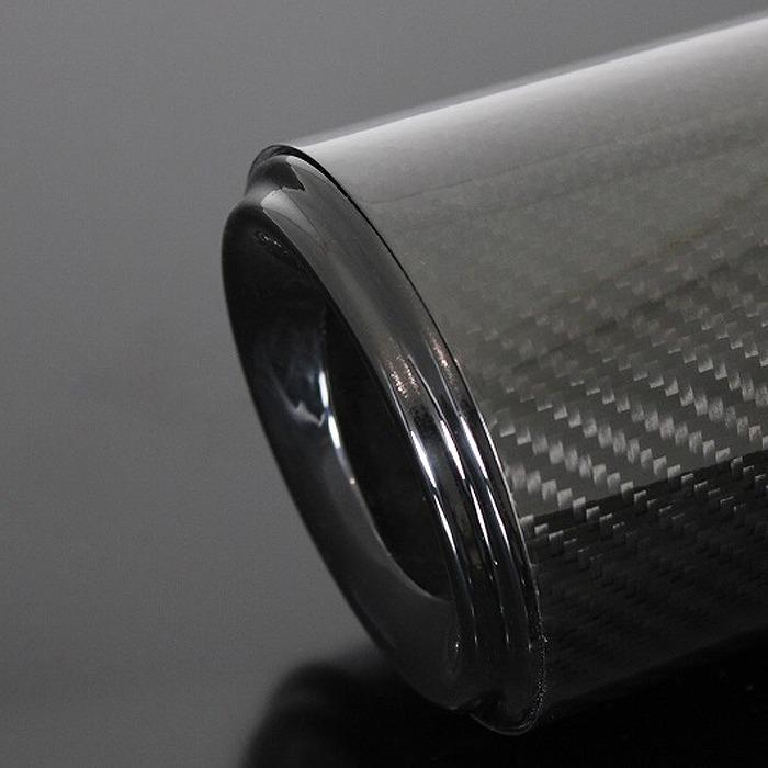 B品】レイバック VN系 カーボン マフラーカッター 100mm ブラック 