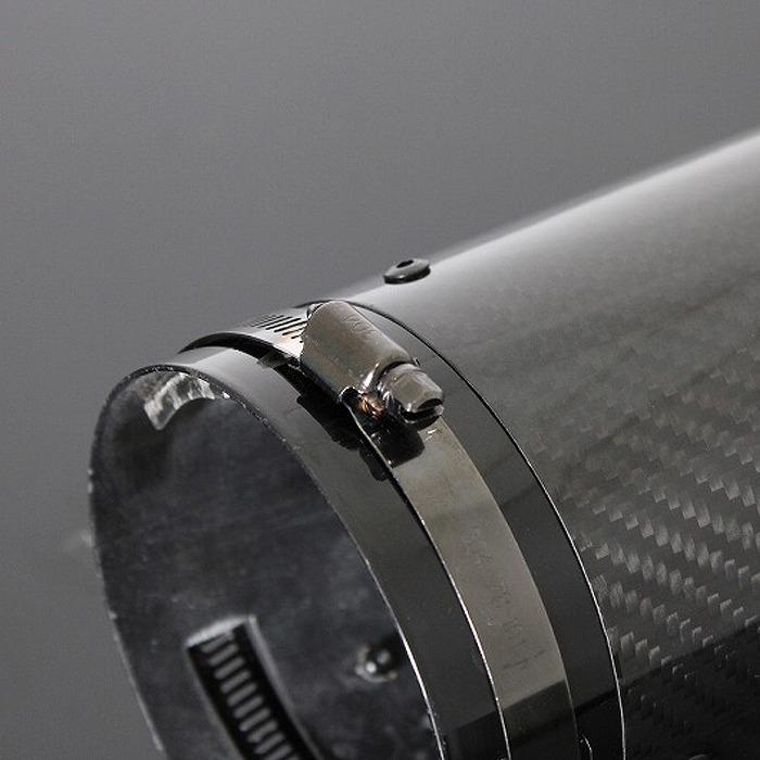 B品】レイバック VN系 カーボン マフラーカッター 100mm ブラック 