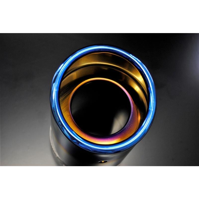 クラウン RS S22型 マフラーカッター 80mm ブルー 焼色 4本 トヨタ