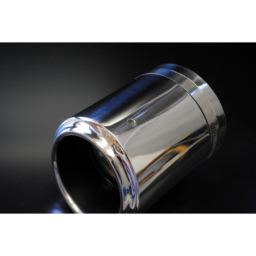 ハリアー 80 テーパー マフラーカッター 100mm シルバー 耐熱ブラック