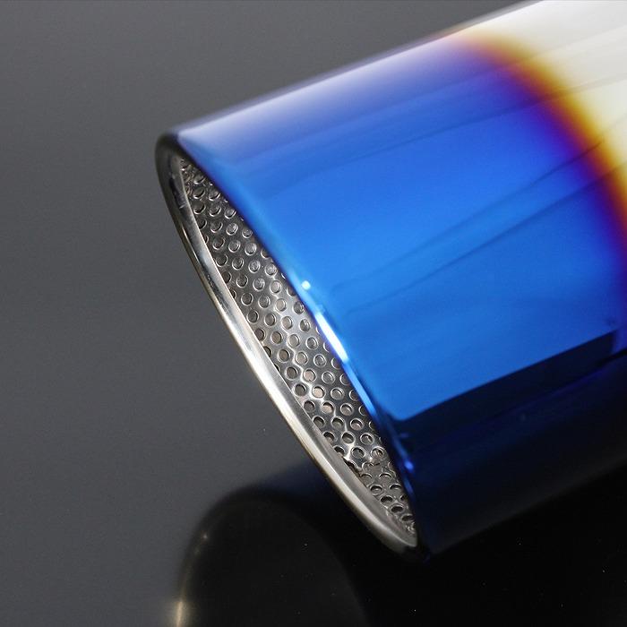 B品】86 GR86 マフラーカッター 114mm ブルー パンチングメッシュ 2本