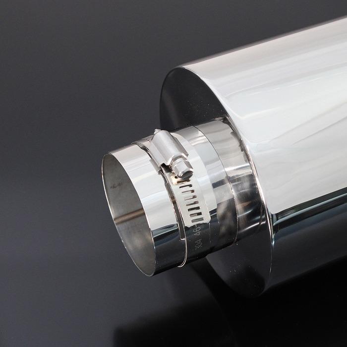 B品】86 GR86 マフラーカッター 114mm シルバー パンチングメッシュ 2