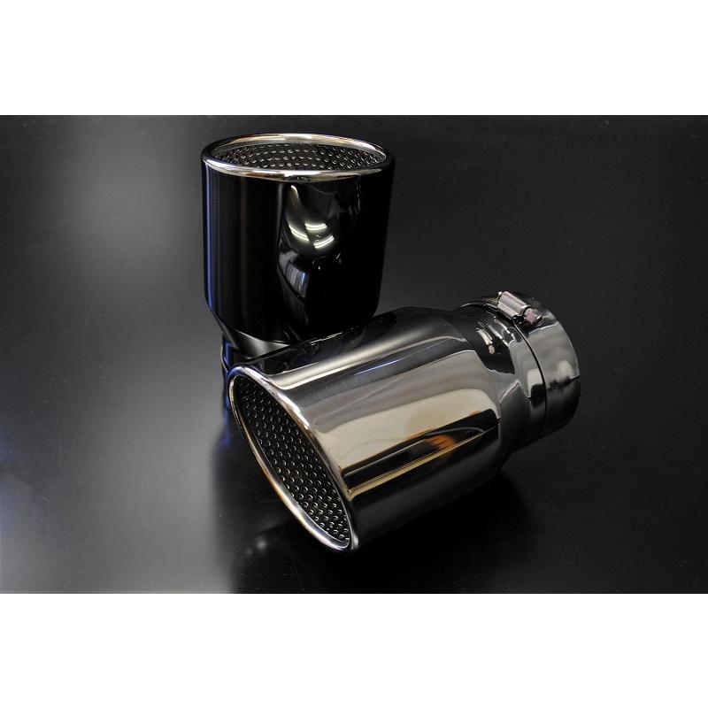 ビートル マフラーカッター 100mm ブラック パンチングメッシュ 2本 