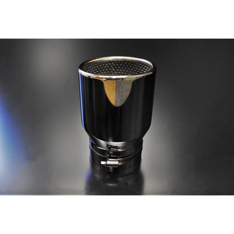 ビートル マフラーカッター 100mm ブラック パンチングメッシュ 1本