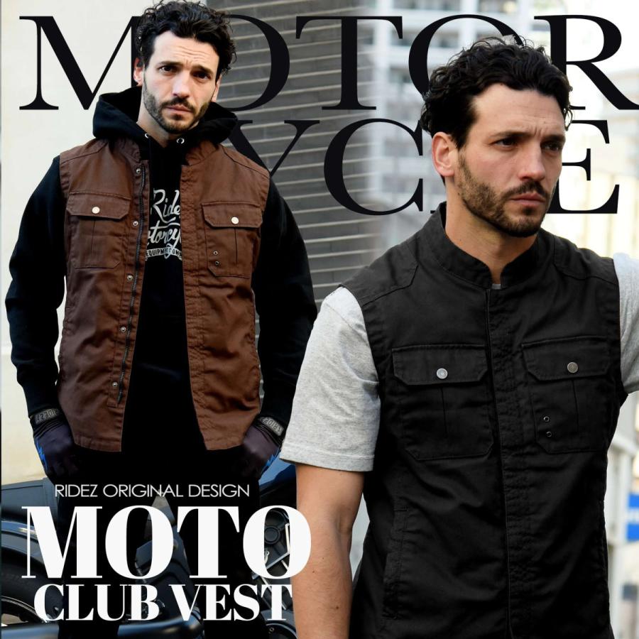 RIDEZ RIDEZプロテクターベスト MOTO CLUB VEST BLACK MV03 : RIDEZ