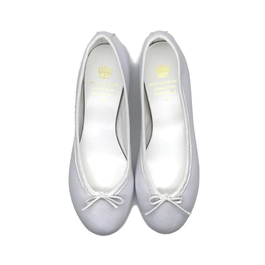 レディス】CROWN / クラウン BOW BALLET バレエシューズ WHITE