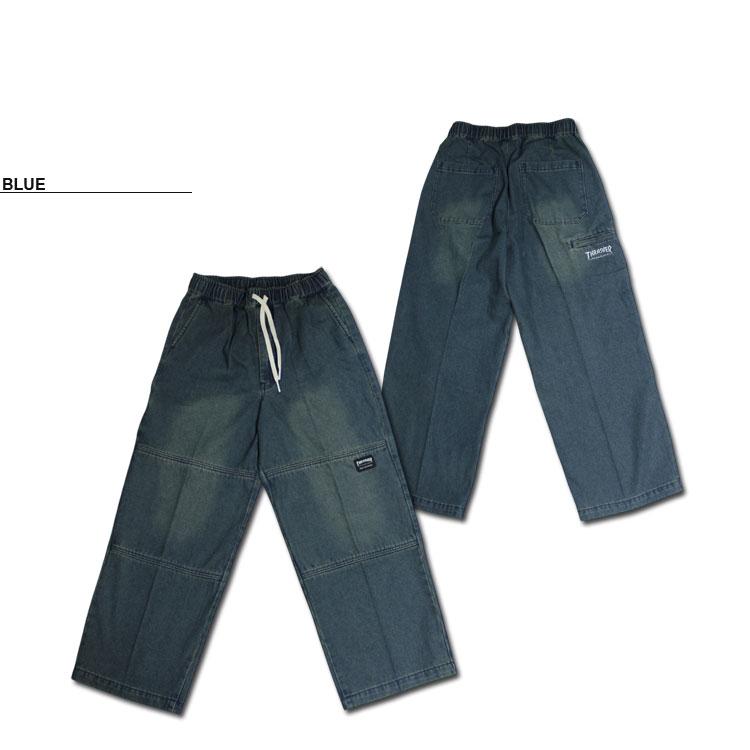 ZIP Select Thrasher デニムパンツ ブラック THRASHER（スラッシャー） パンツ THRASHER WORK EASY PANTS