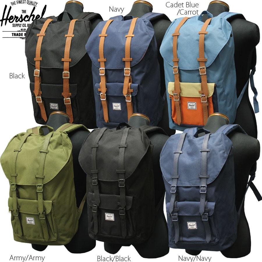 Herschel SUPPLY CO. ハーシェルサプライ ハーチェル バックパック リュック ワイン ブラック 黒 ネイビー カデット ブルー 青 アミー LITTLE AMERICA｜rifflepage