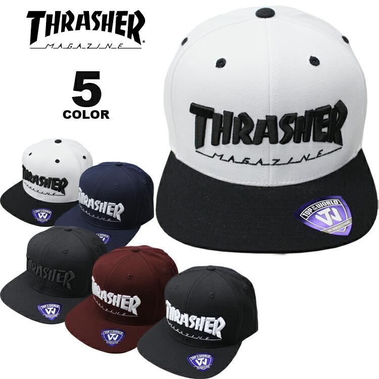 SALE アウトレット (公式）スラッシャー キャップ THRASHER MAG LOGO SNAP BACK CAP 帽子 メンズ レディース ユニセックス スナップバック 全5色｜rifflepage