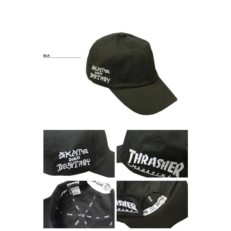 スラッシャー THRASHER 帽子 MAG SKATE AND DESTROY SPORTS DAD CAP キャップ メンズ レディース 全5色｜rifflepage｜03