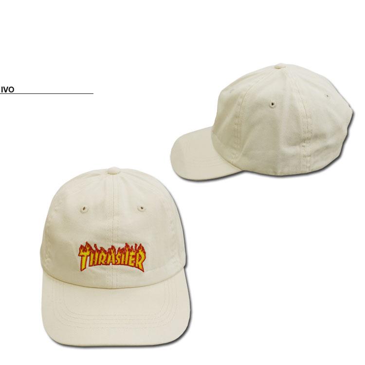 スラッシャー キャップ THRASHER FLAME LOGO WASHED TWILL 6P CAP 帽子 メンズ レディース ユニセックス ローキャップ 全3色 フレイム ロゴ 刺繍 (公式）｜rifflepage｜02