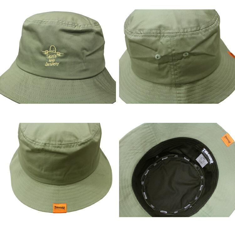 (公式） スラッシャー ハット THRASHER GONZ SAD BUCKET HAT バケットハット 帽子 全3色 メンズ レディース ユニセックス マークゴンザレス ゴンズ｜rifflepage｜03