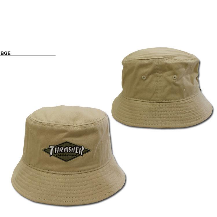 (公式） スラッシャー ハット THRASHER DIAMOND LOGO BUCKET HAT バケットハット 帽子 全2色 メンズ レディース ユニセックス｜rifflepage｜02