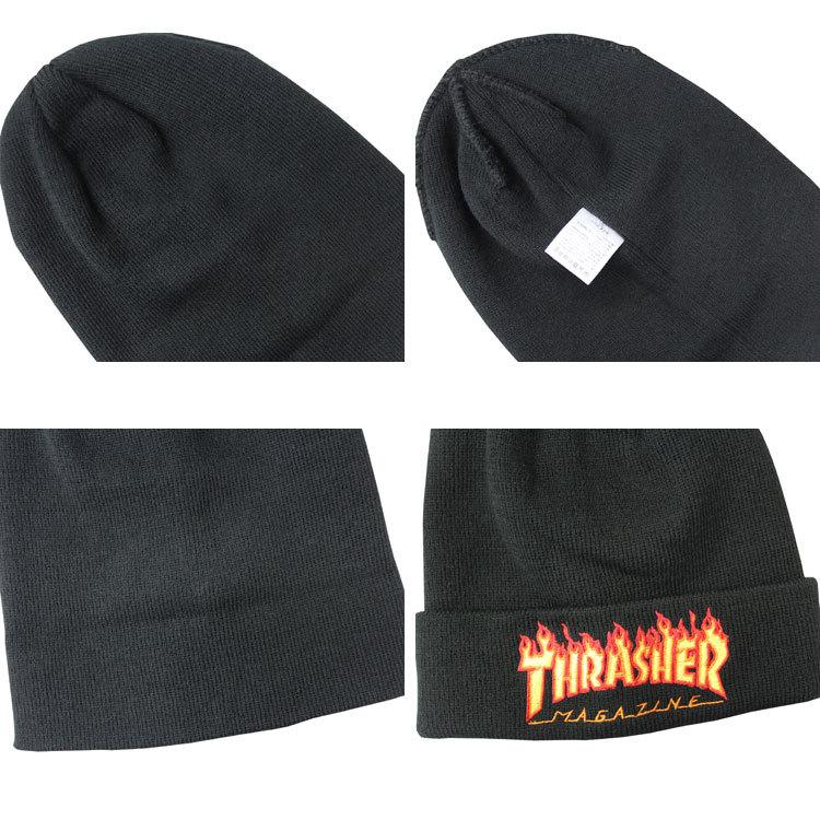 THRASHER（スラッシャー） (公式） ビーニー ニット帽 THRASHER FLAME
