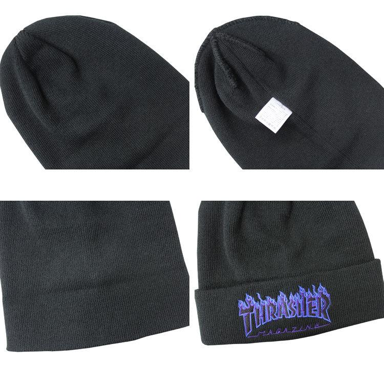 THRASHER（スラッシャー） (公式） ビーニー ニット帽 THRASHER FLAME