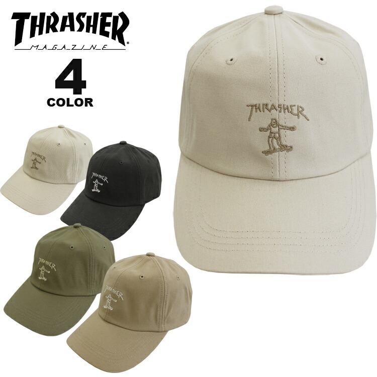 (公式）スラッシャー キャップ THRASHER GONZ ART DAD CAP 帽子 メンズ レディース ユニセックス ローキャップ 全4色 フリーサイズ｜rifflepage