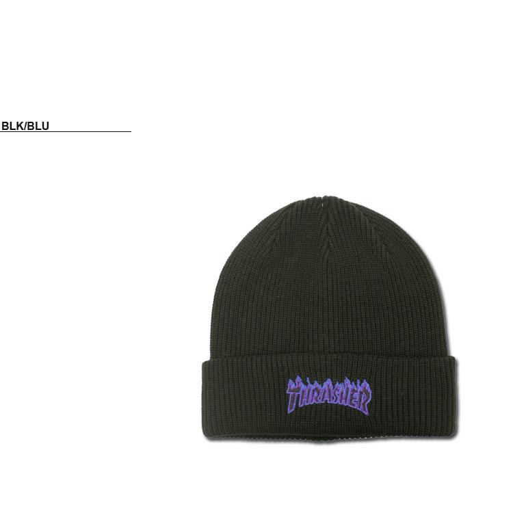 THRASHER スラッシャー ビーニー ニット帽 FLAME LOGO RIB KNIT