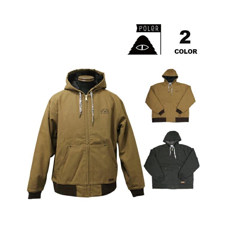 SALE ポーラー ジャケット POLER DUCK CANVAS HOODED JACKET アウター 上着 メンズ ビッグシルエット リラックスフィット THERMO LITE 全2色 M-XL｜rifflepage｜02