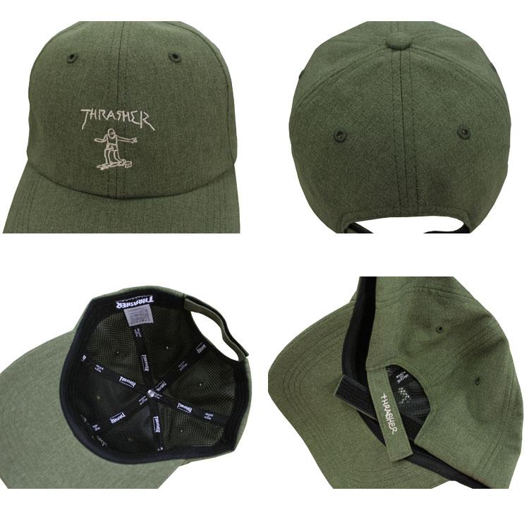 スラッシャー キャップ THRASHER CAP 帽子 メンズ レディース ユニセックス GONZ ART 6P DAD CAP 全4色 (公式）｜rifflepage｜03