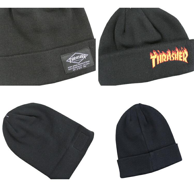 スラッシャー ビーニー ニット帽 THRASHER 2WAY KNIT BEANIE CAP ニットキャップ メンズ レディース ユニセックス 全6色 (公式）｜rifflepage｜03