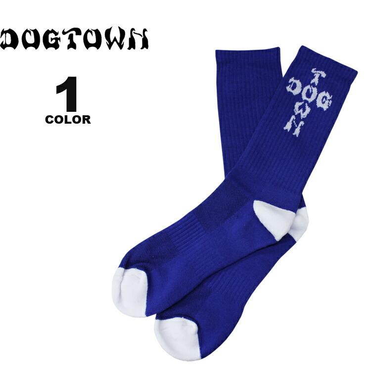 (公式）ドッグタウン ソックス DOGTOWN SKATE CREW SOCKS メンズフリー 靴下 ロイヤルブルー 青 | 