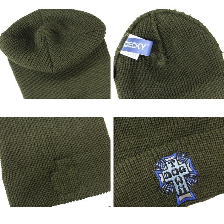YARN ニット帽 ブルークロスモチーフ ドッグタウン ビーニー ニット帽 キャップ DOGTOWN BLUE CROSS