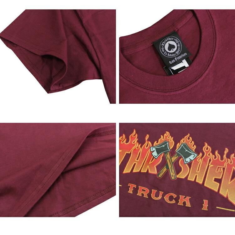 SALE (公式） スラッシャー Tシャツ THRASHER TRUCK 1 S/S T-SHIRTS 半袖 TEE インポート メンズ レディース ユニセックス マルーン ワインレッド M-XL｜rifflepage｜03