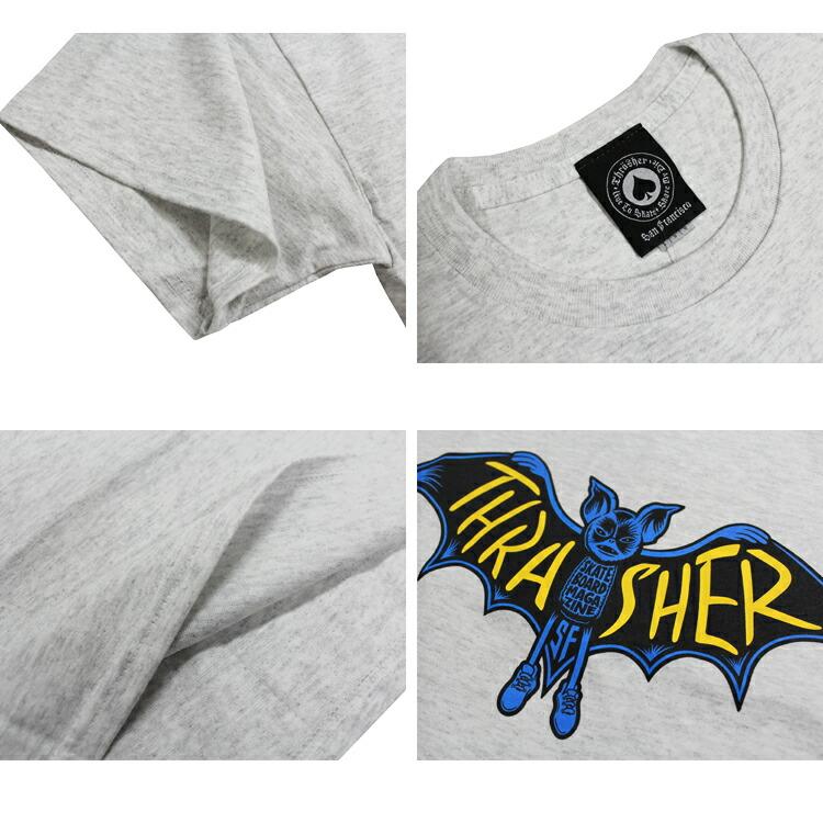 SALE アウトレット (公式） スラッシャー Tシャツ THRASHER BAT S/S T-SHIRTS ARTWORK by ED SYDER エド・サイダー 半袖 TEE インポート メンズ レディース｜rifflepage｜03