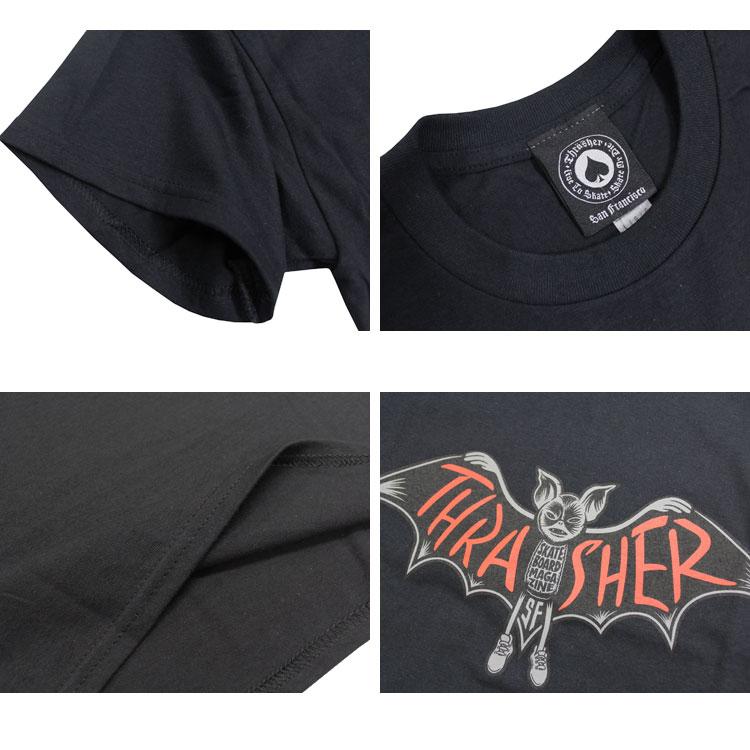 SALE アウトレット (公式） スラッシャー Tシャツ THRASHER BAT S/S T-SHIRTS ARTWORK by ED SYDER エド・サイダー 半袖 TEE インポート メンズ レディース｜rifflepage｜05