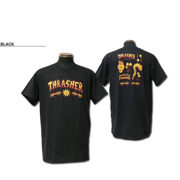 SALE アウトレット スラッシャー Tシャツ THRASHER SKETCH by MIKE GIGLIOTTI S/S T-SHIRTS 半袖 TEE インポート メンズ レディース ユニセックス ブラック 黒｜rifflepage｜02