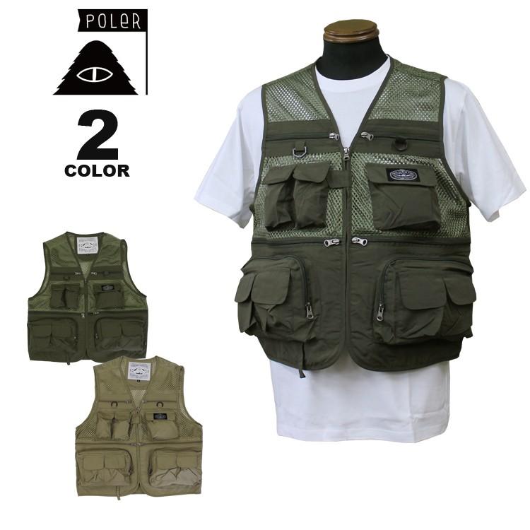 SALE ポーラー ベスト POLER MULTI POCKET VEST メッシュ メンズ 全2色