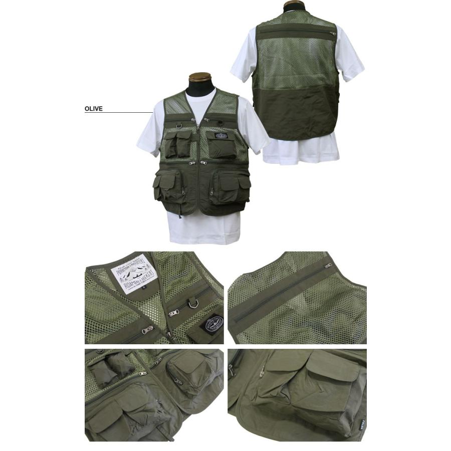 未使用 廃盤 POLER フィッシングベスト Lサイズ カーキ SALE ポーラー ベスト POLER MULTI POCKET VEST メッシュ メンズ 全2色