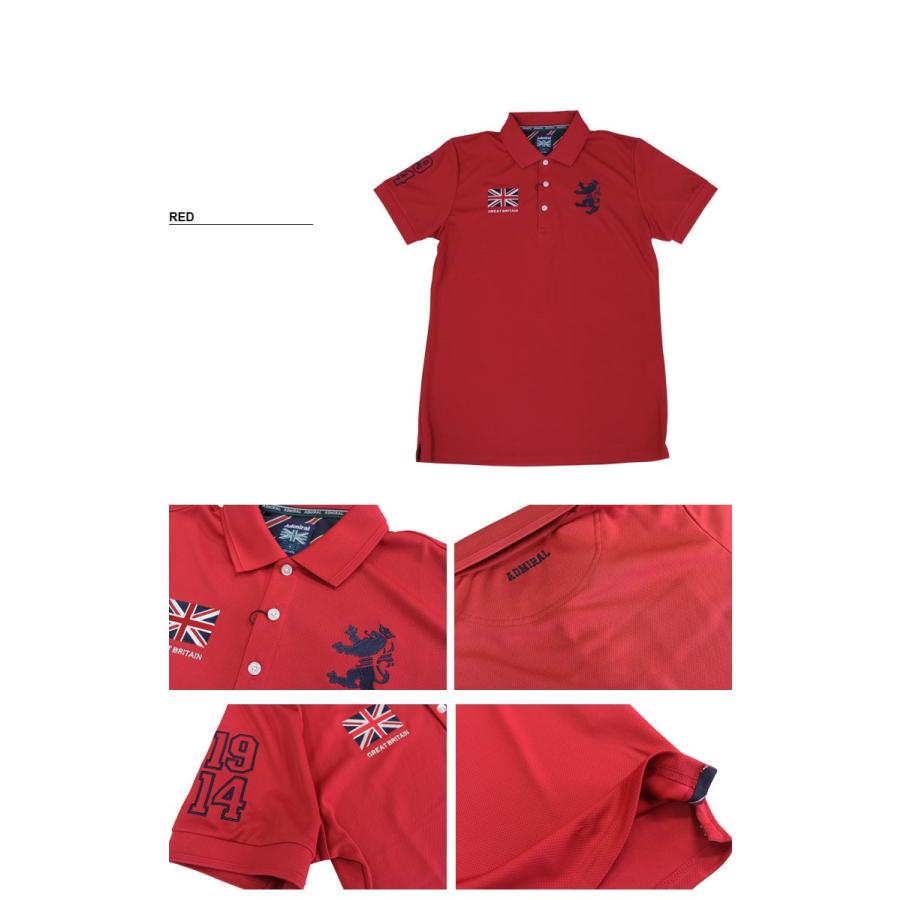 アドミラル ゴルフ ポロシャツ Admiral GOLF FLAG MESH POLO SHIRTS 半袖ポロ 全5色 M-LL 吸水速乾 抗菌防臭 UVカット メンズ｜rifflepage｜05