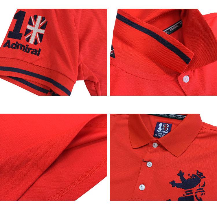 アドミラル ゴルフ ポロシャツ Admiral GOLF 10th ANNIVERSARY BIG RAMPANT POLO SHIRTS 半袖ポロ 全4色 M-LL 接触冷感 メンズ 10周年モデル｜rifflepage｜03