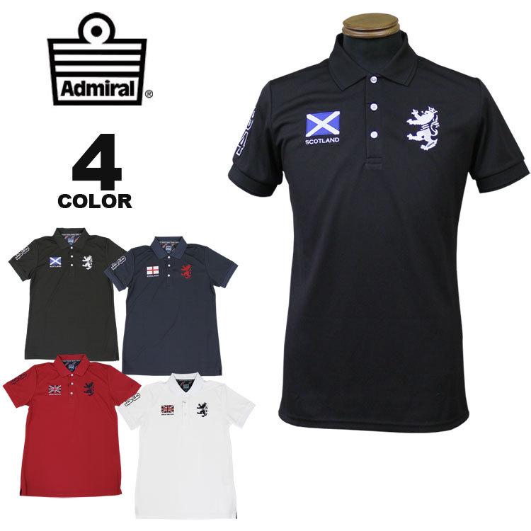 アドミラル ゴルフ ポロシャツ Admiral GOLF FLAG MESH POLO SHIRTS 半袖ポロ 全4色 M-LL 吸水速乾 抗菌防臭 UVカット メンズ｜rifflepage