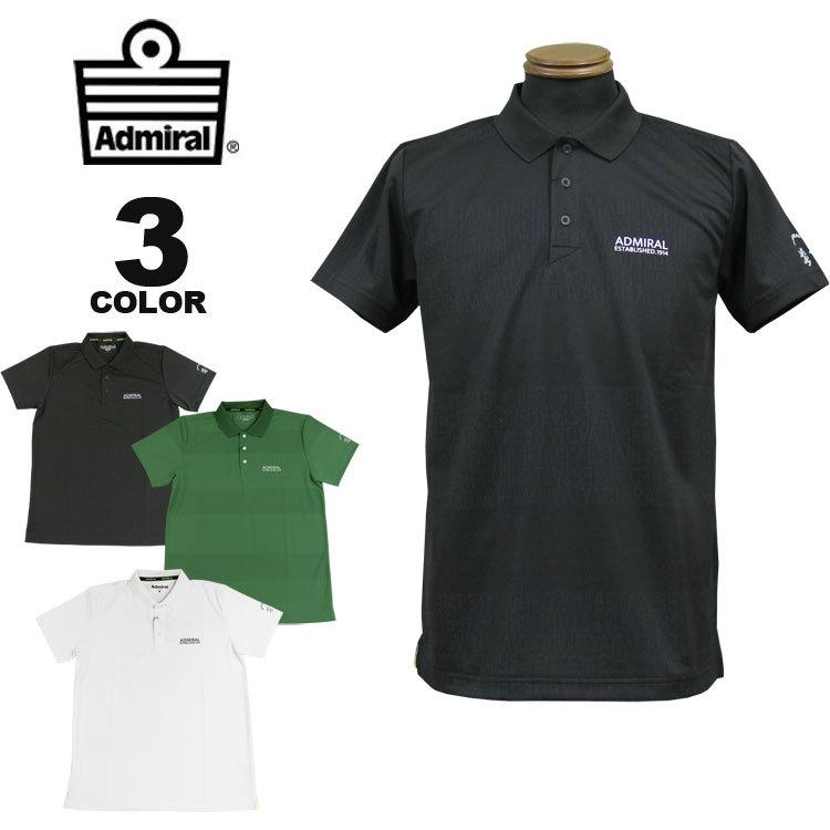 SALE アウトレット アドミラル ゴルフ ポロシャツ Admiral GOLF LOGO MESH JACQUARD POLO SHIRTS 半袖ポロ 全3色 M-LL 吸水速乾 UVカット メンズ｜rifflepage