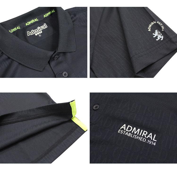 SALE アウトレット アドミラル ゴルフ ポロシャツ Admiral GOLF LOGO MESH JACQUARD POLO SHIRTS 半袖ポロ 全3色 M-LL 吸水速乾 UVカット メンズ｜rifflepage｜03